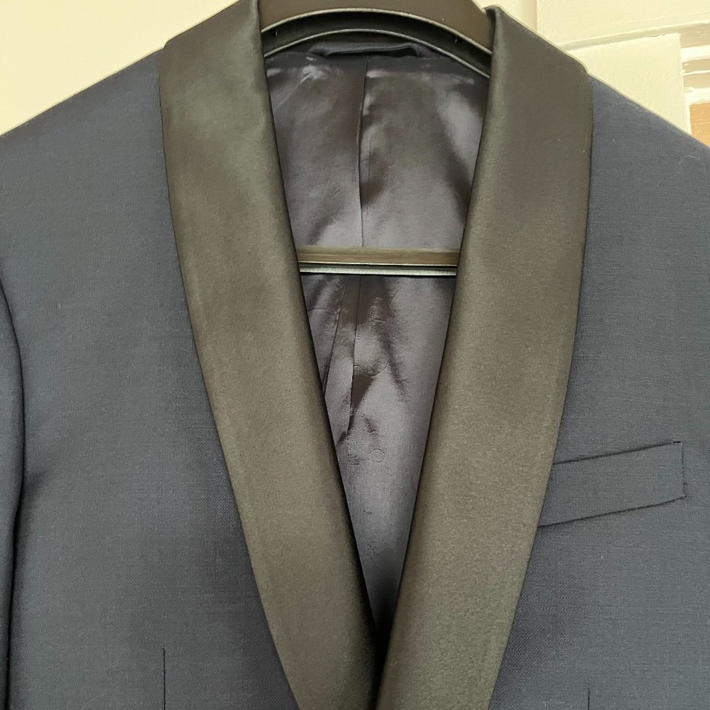 Gorgeous BLACK TUX taxedo jacket, Midnight blue